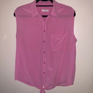 Equipment sleeveless silk blouse